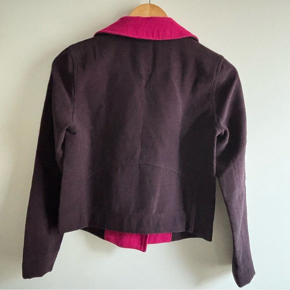 Anthropologie Lilla P purple taupe and Pink Bomber Jacket with Asymmetrical XS - Picture 7 of 11